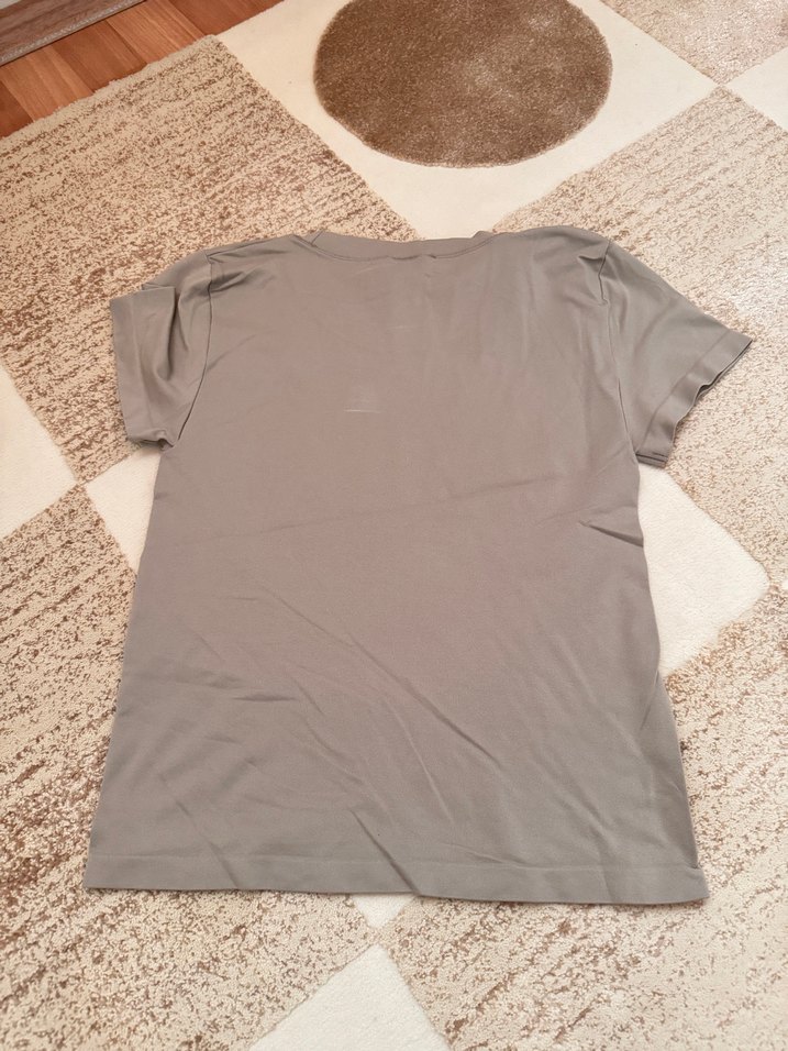 Bej Kısa Kollu Basic Tişört skims muadil - Görsel 4