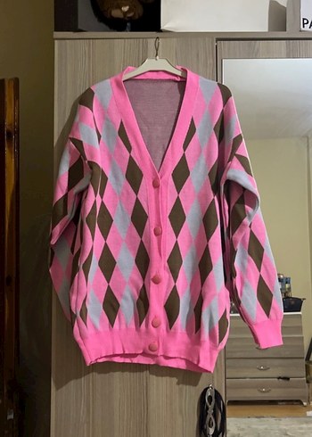 Zara Pembe Triko V Yaka Salaş Hırka