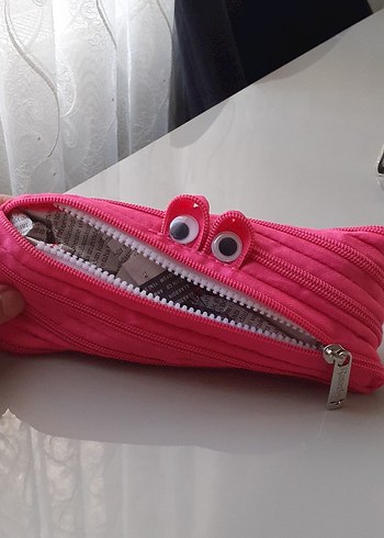 Renkli Pembe Nakışlı Kadın Makyaj Çantası