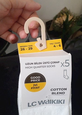 LC Waikiki Erkek Pamuklu Yüksek Bilek Çorap 5'li - Görsel 4