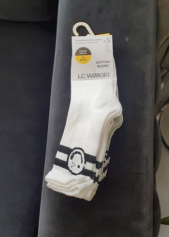 LC Waikiki Erkek Pamuklu Yüksek Bilek Çorap 5'li - Görsel 3