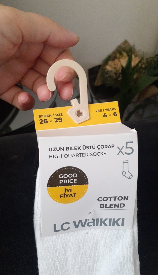 LC Waikiki Erkek Pamuklu Yüksek Bilek Çorap 5'li - Görsel 4