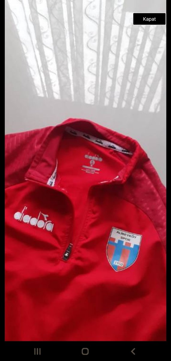 Erkek Kırmızı Uzun Kollu Spor Tişört - Görsel 2