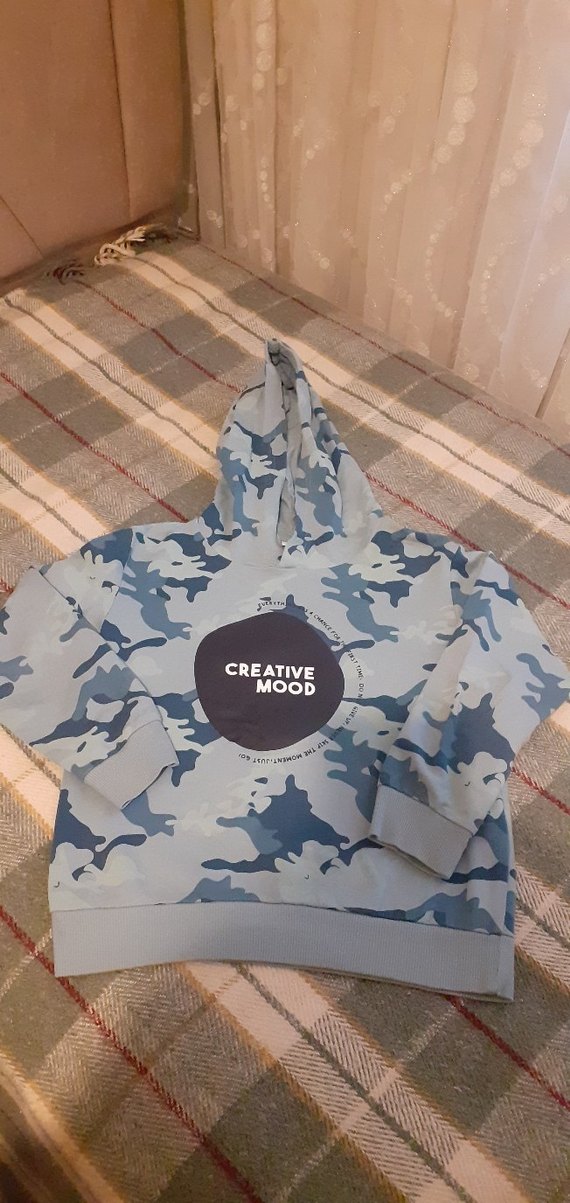 Erkek Çocuk Kamuflaj Desenli Kapüşonlu Sweatshirt - Görsel 3