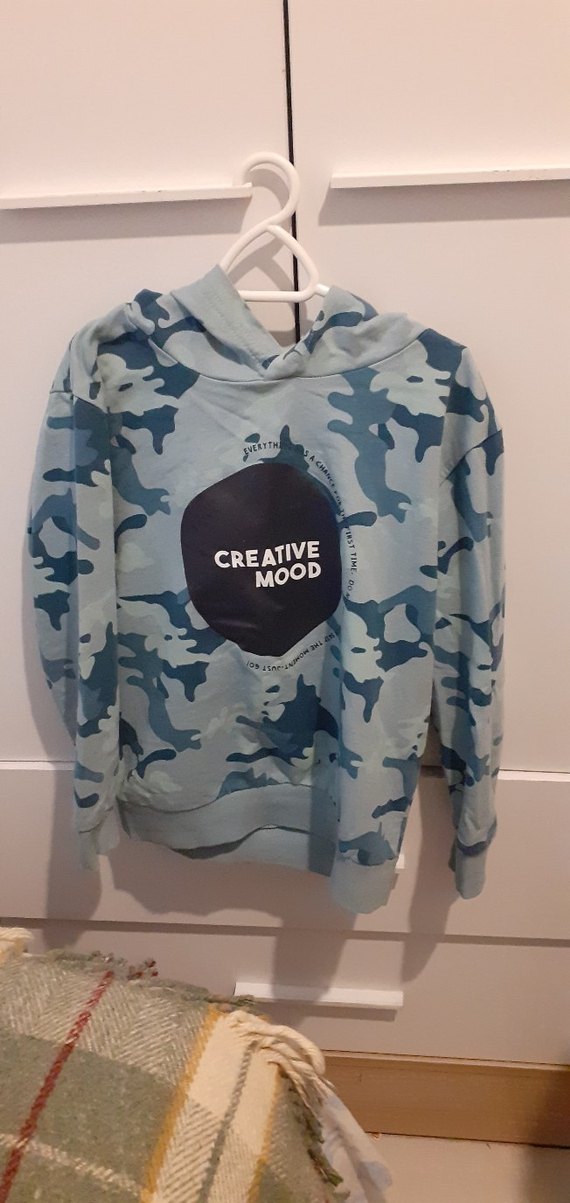 Erkek Çocuk Kamuflaj Desenli Kapüşonlu Sweatshirt - Görsel 2