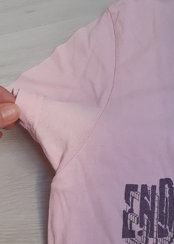 C&A Pembe Baskılı Kısa Kollu Tişört