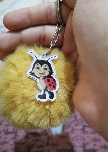 Sarı Püsküllü arılı Anahtarlık - Görsel 2