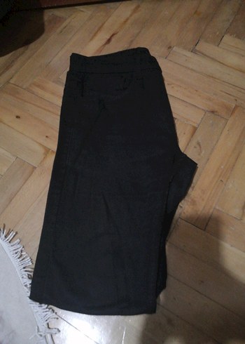 Düğmeli Siyah Denim  Jean - Görsel 2