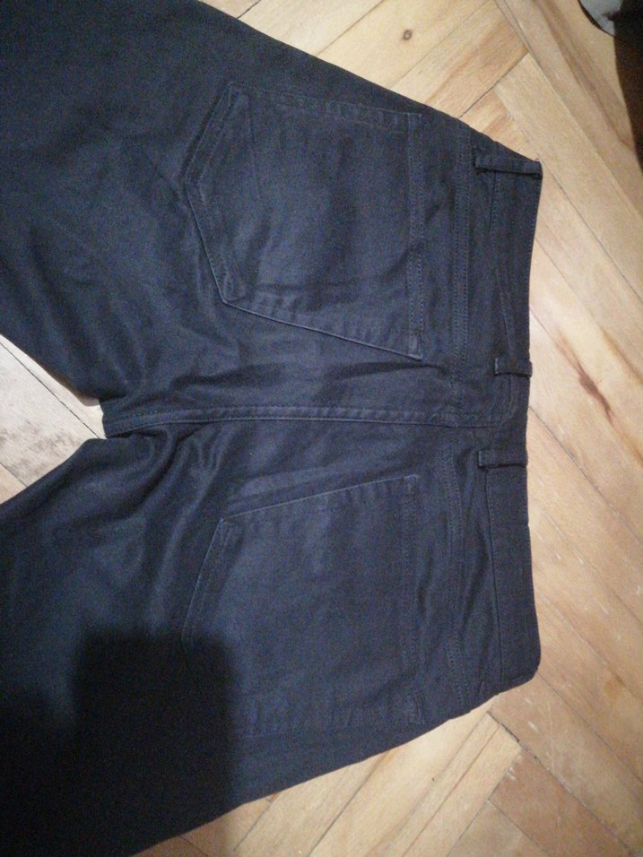 Düğmeli Siyah Denim  Jean - Görsel 3