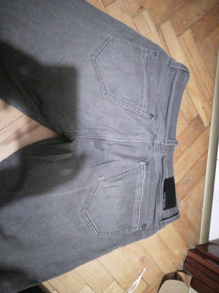 Gri Denim Erkek Pantolon, mavi Slim Straight Leg 30×30 - Görsel 2