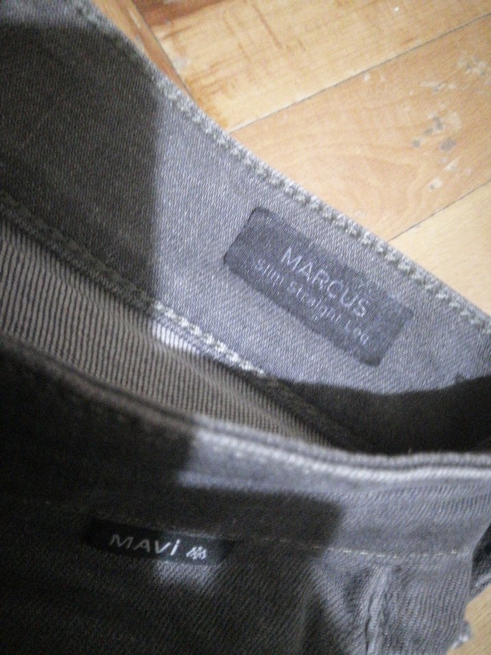 Gri Denim Erkek Pantolon, mavi Slim Straight Leg 30×30 - Görsel 3