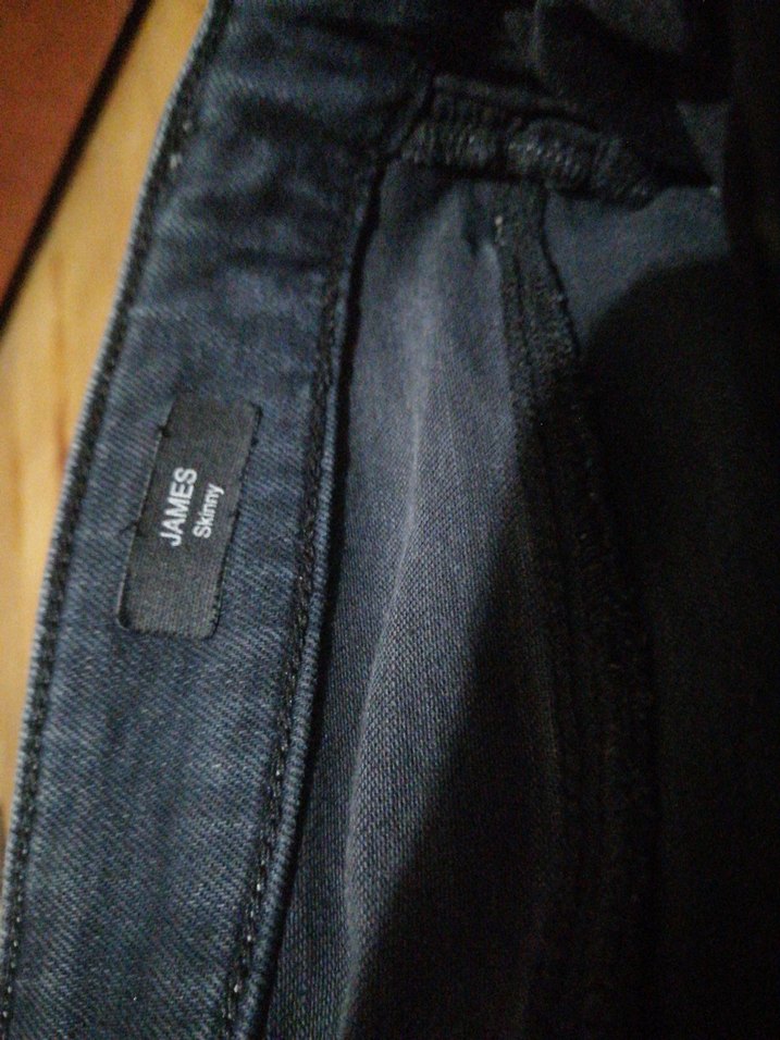 Erkek Lacivert Bol Kesim Kot Pantolon - Görsel 4