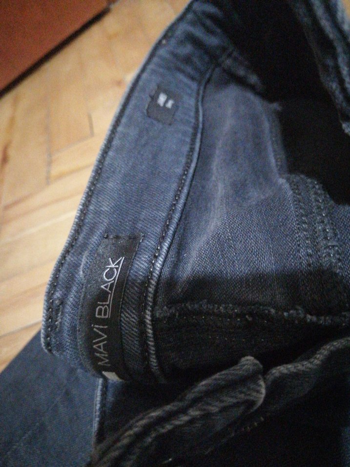 Erkek Lacivert Bol Kesim Kot Pantolon - Görsel 3