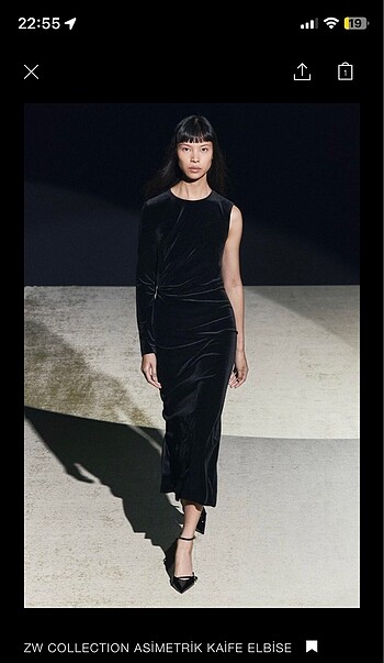 zara zw collection kaife elbise
