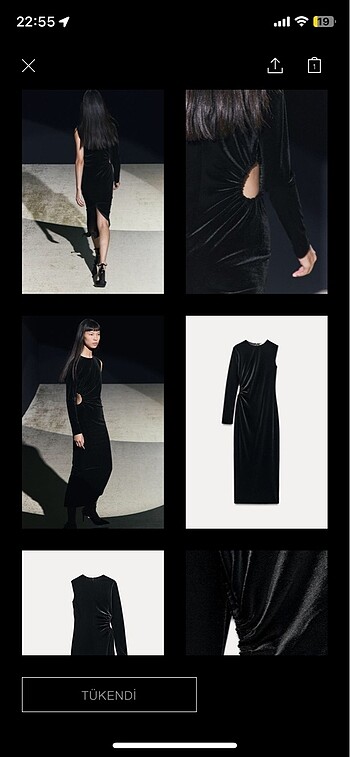 s Beden zara zw collection kaife elbise