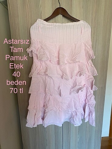 Pembe Pamuklu Etek