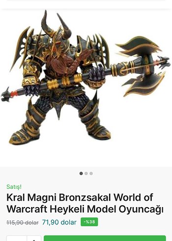Beden Renk 13 cm World Of Warcraft Figürü KralMagni