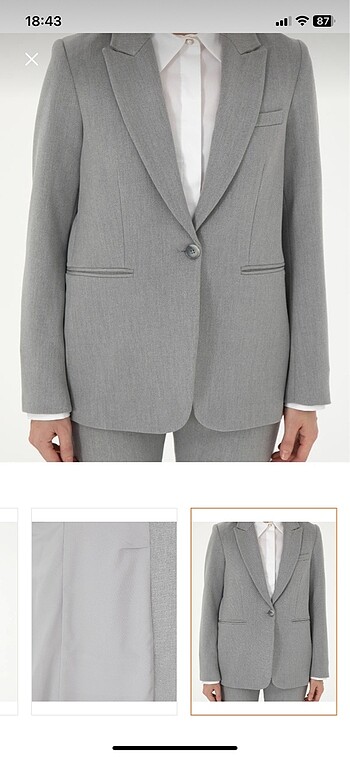 s Beden gri Renk Etiketi kopardım ama kullanılmadı gri slim fit