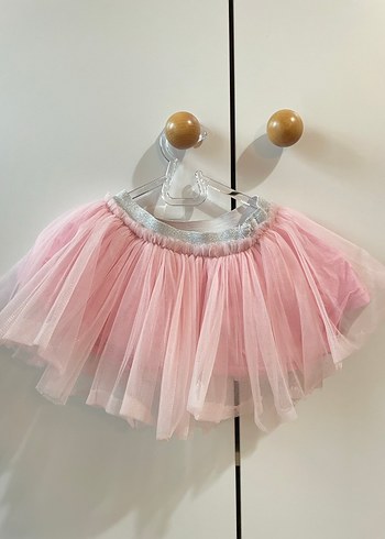 Pembe Fırfırlı Kız Çocuk Etek - Görsel 3