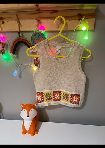 Nakışlı Bohem Kadın Triko Süveter - Görsel 2