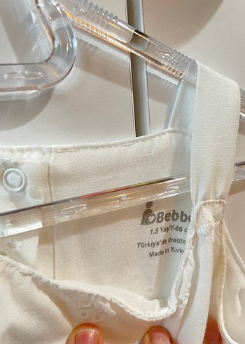 Kız Çocuk Beyaz Nakışlı Volanlı Elbise - Görsel 5