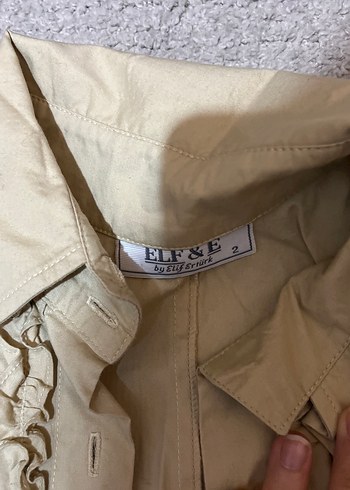 Bej Kadın Gömlek Fırfırlı - Görsel 2