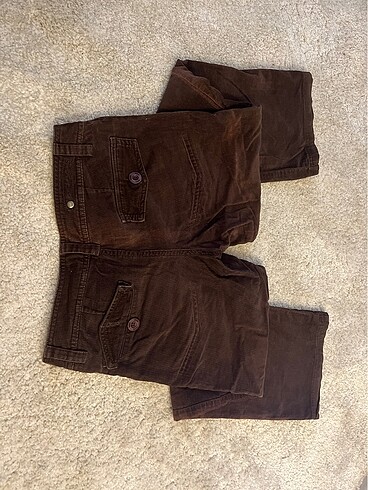 xs Beden dusuk bel kadife pantalon