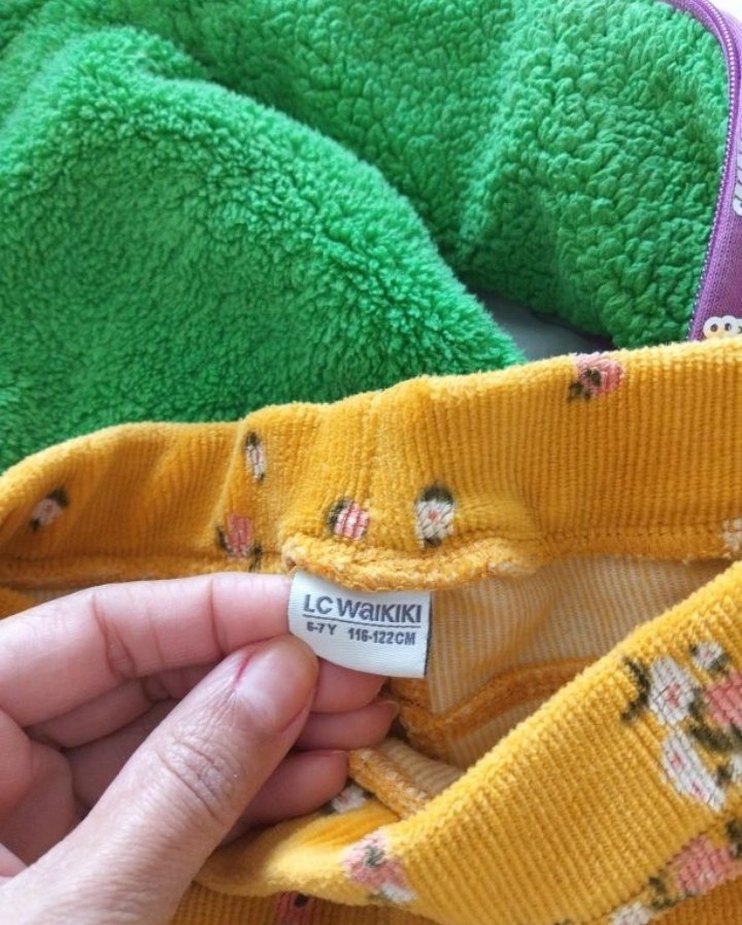 Mor Kapüşonlu Nakışlı Kız Bebek yelek ve tayt - Görsel 3