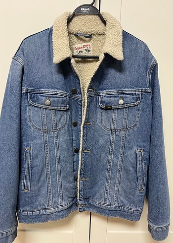 Lee Erkek İci Yunlu Sherpa Jean Kot Ceket