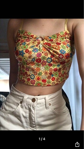 cicek desenli crop