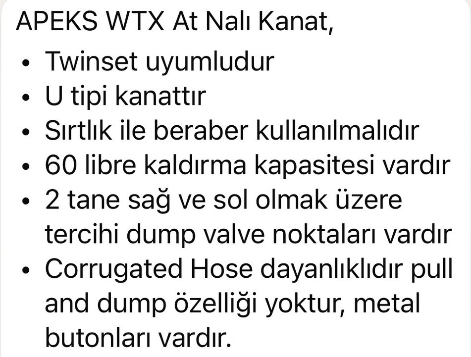 APEKS WTX at nalı kanat - Görsel 4