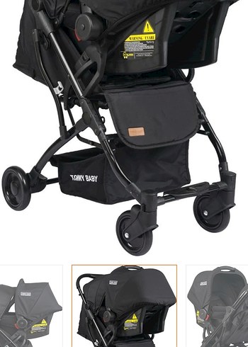 Baby2Go Siyah Bebek Arabası ve Taşıma Koltuğu