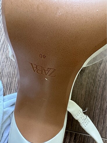 40 Beden beyaz Renk Zara beyaz topuklu ayakkabı