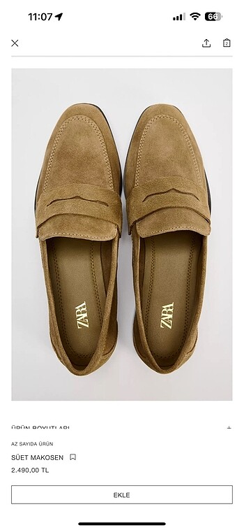 40 Beden camel Renk Zara babet