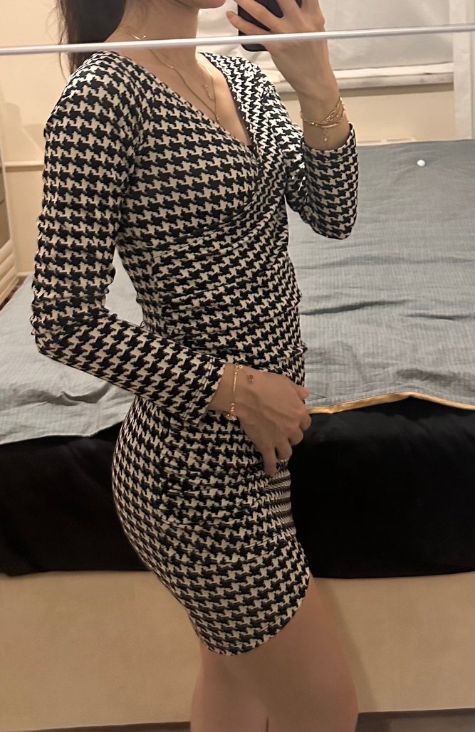 Mini, uzun kollu elbise - Görsel 3