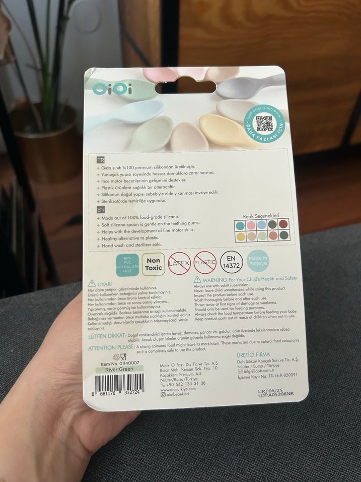 Nam Nam %100 Silikon Çocuk Kaşığı - Haki İOİO - Görsel 2