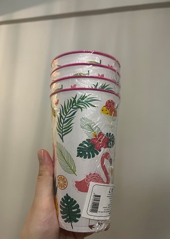 Renkli Meyve ve Tatlı Desenli Bardak Seti - Görsel 2