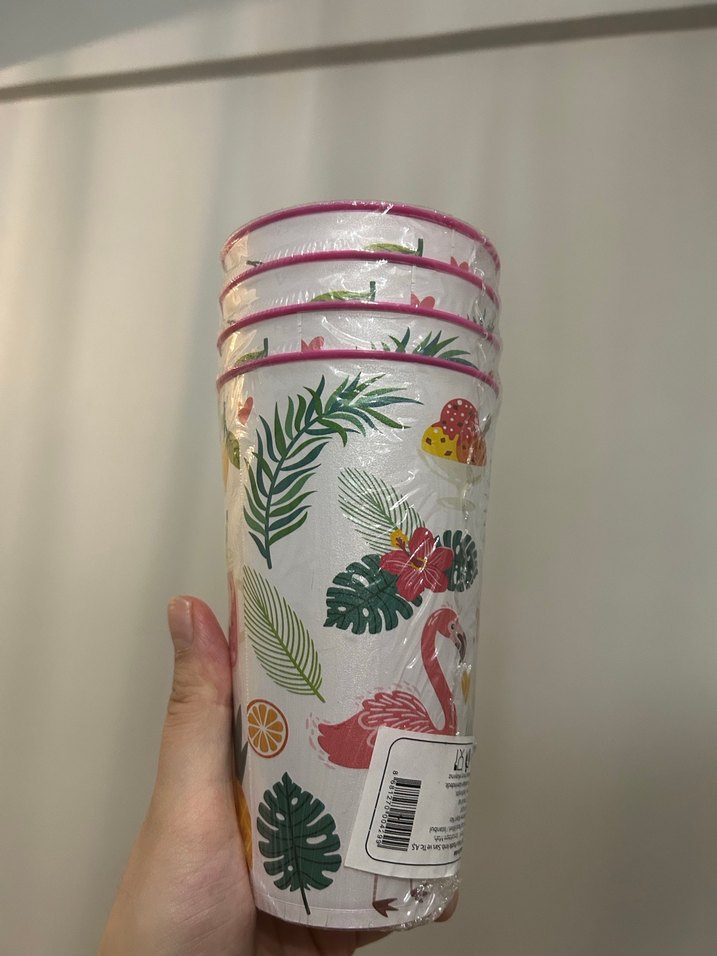 Renkli Meyve ve Tatlı Desenli Bardak Seti - Görsel 2