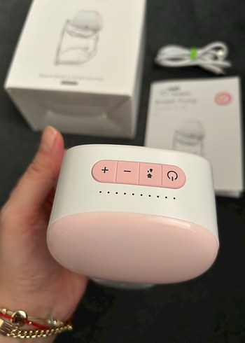 BEBEBAO Pembe Taşınabilir Göğüs Pompası - Görsel 2