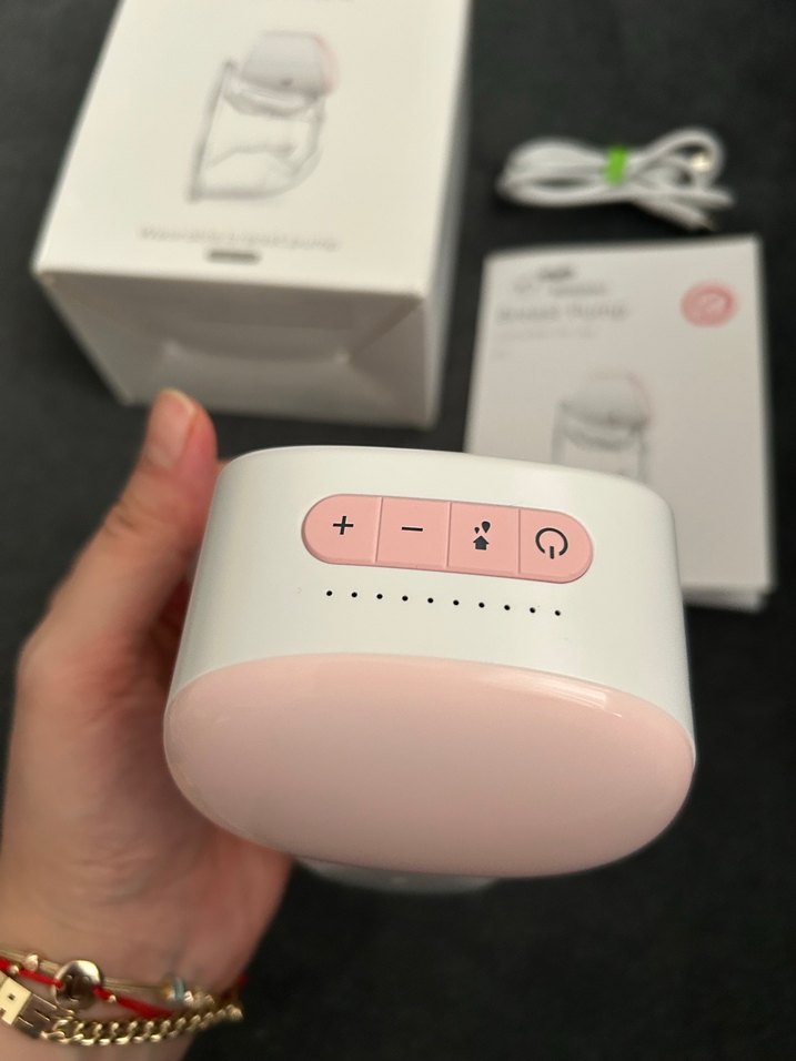 BEBEBAO Pembe Taşınabilir Göğüs Pompası - Görsel 2