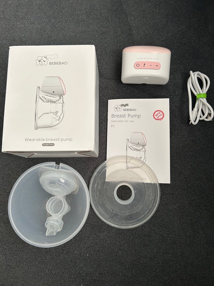 BEBEBAO Pembe Taşınabilir Göğüs Pompası - Görsel 5