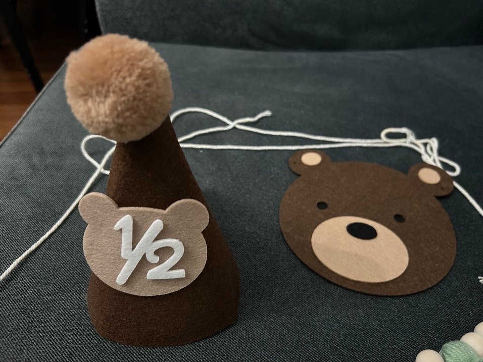 1/2 yaş Ayı Temalı Parti Süsü - Görsel 2