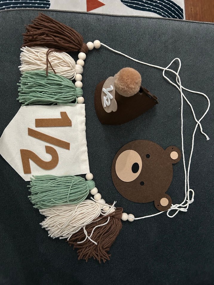 1/2 yaş Ayı Temalı Parti Süsü - Görsel 3