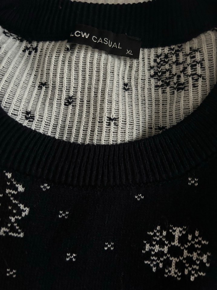 Yılbaşı desen Triko Kazak - Görsel 3