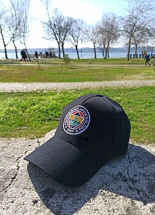 Fenerbahçe Logolu Unisex Siyah Şapka