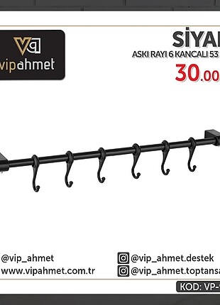 Askı Rayı Altı Kancalı 53 cm