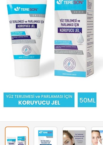 Diger Tereson Yüz Terlemesi ve Parlaması İçin Koruyucu Jel 50ML