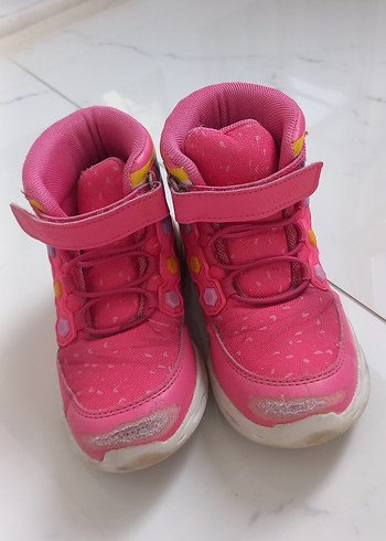 29 Beden pembe Renk Kız Çocuk Pembe Renkli Cırt Cırtlı Spor Ayakkabı