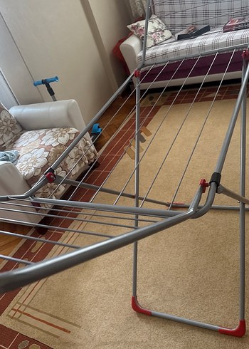 Gri Katlanabilir Metal Kurutmalık - Görsel 2