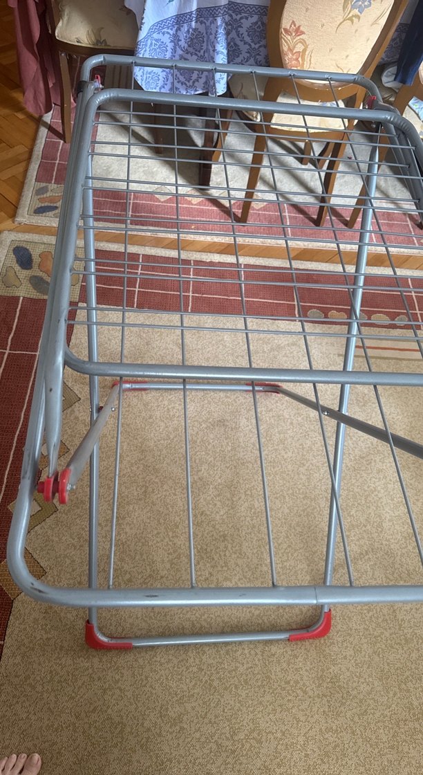 Gri Katlanabilir Metal Kurutmalık - Görsel 4